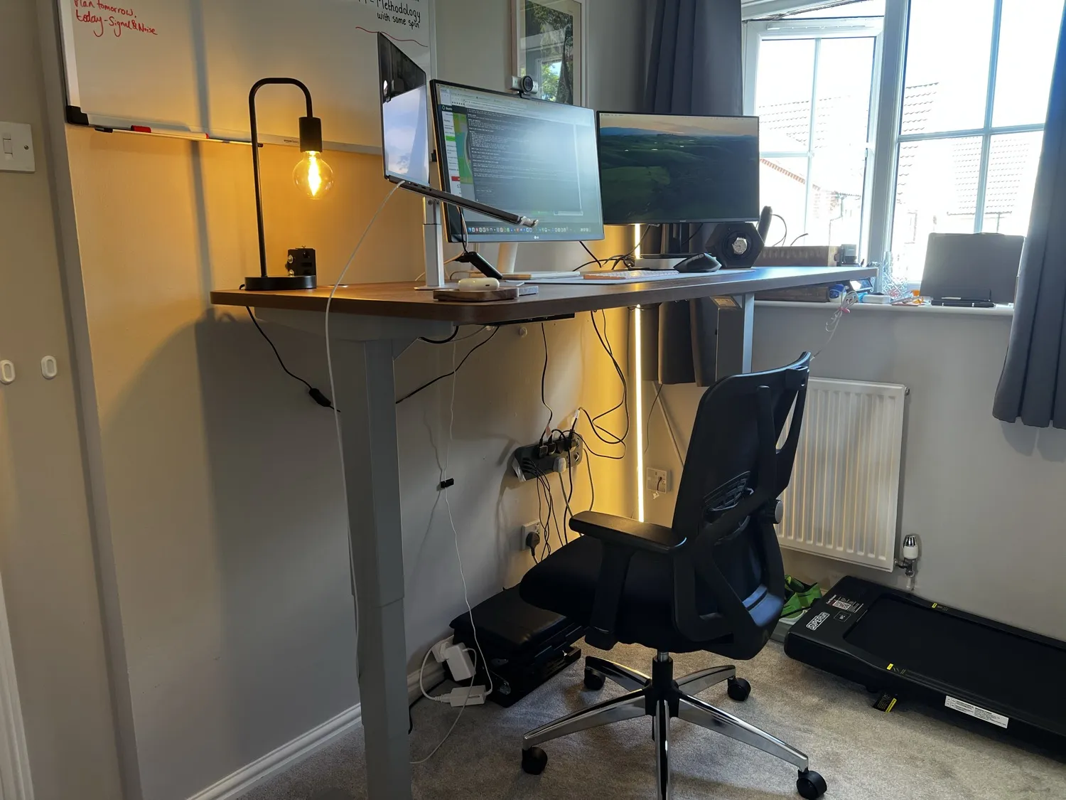 My Desktronic HomePro standing desk in my home office