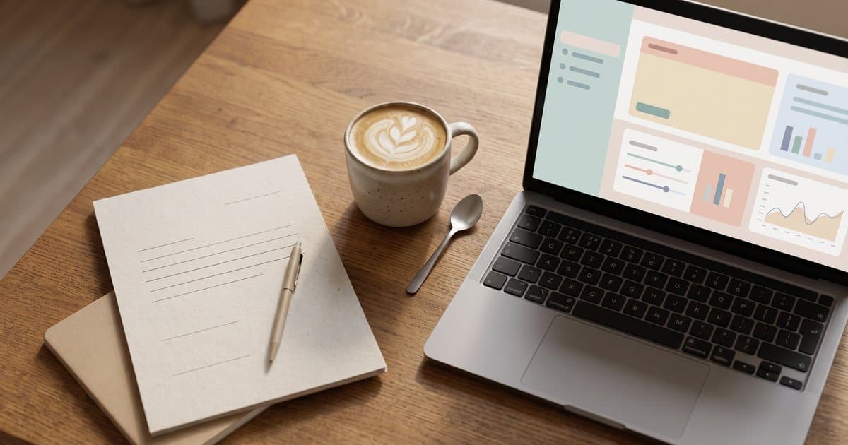 A website quote document beside a design mockup