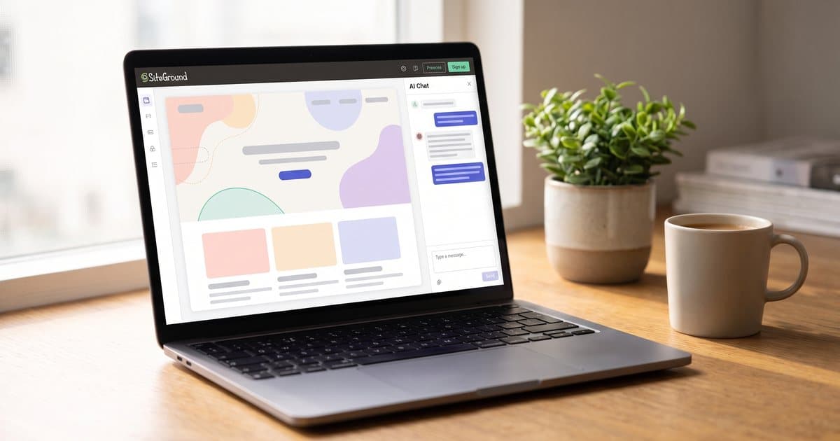 SiteGround's AI assistant building a WordPress page